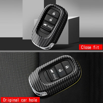 Civic 22 Carbon fiber Hard Key Cover - Honda Civic X 2016,2017,2018,2019,2020,2021,2022(10th Generation) - Carbon Fiber Pattern Hard ABS Shell Key Cover - Carbon Fiber Pattern/Carbon Fiber