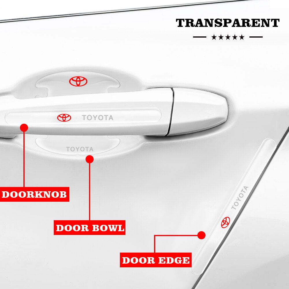 Toyota Transparent Door Bowl And Handle Protector