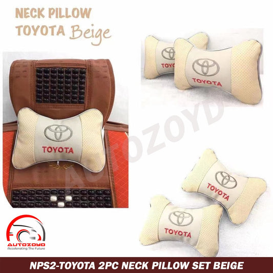 Toyota 2pc Neck pillow Set Beige