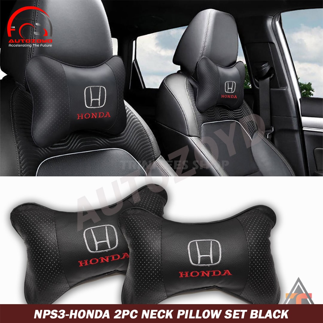 Honda 2pc Neck pillow Set Black