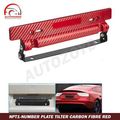 Number Plate Tilter Carbon Fibre Red