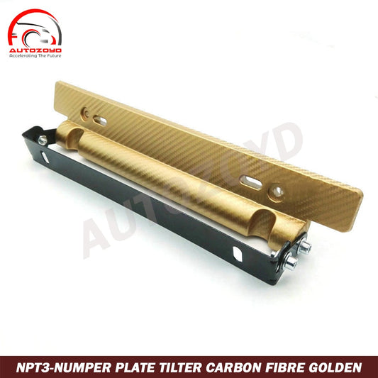 Numper Plate Tilter Carbon Fibre Golden