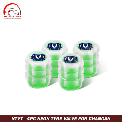 4pc Illuminous Neon Tyre Valve For Changan