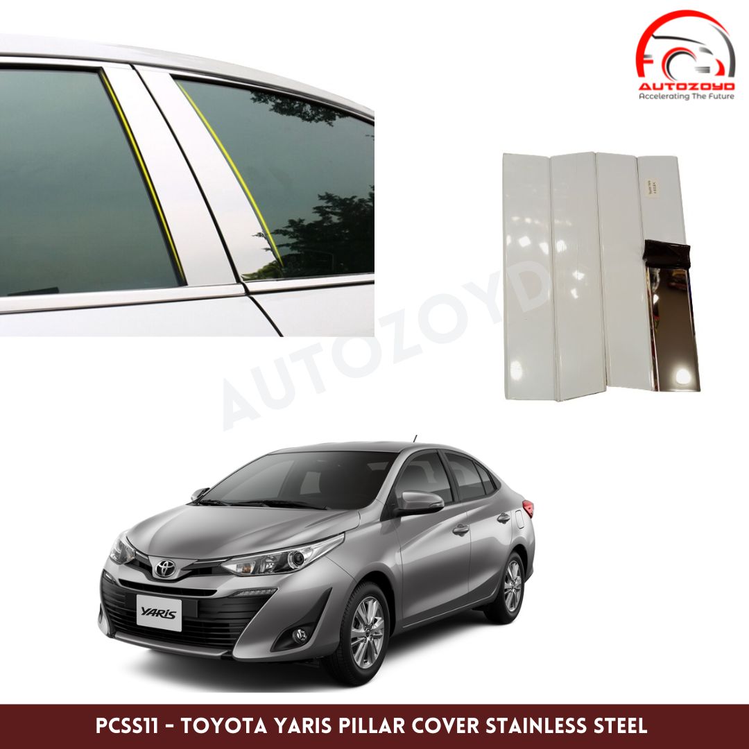 Toyota Yaris Pillar Cover Stainless Steel