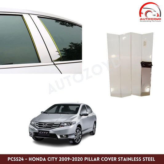 Honda City 2009-2020 Pillar Cover Stainless Steel