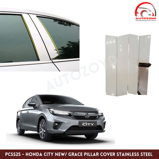 Honda City New/ Grace Pillar Cover Stainless Steel