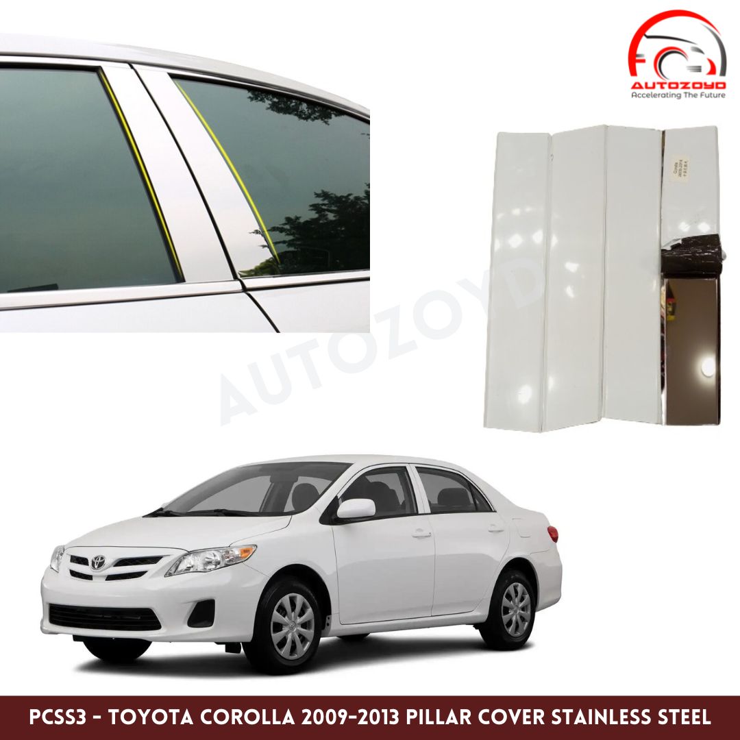 Toyota corolla 2009-2013 Pillar Cover Stainless Steel