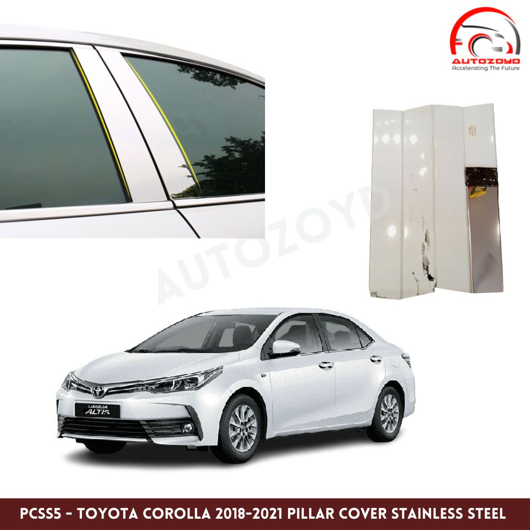 Toyota corolla 2018-2021 Pillar Cover Stainless Steel