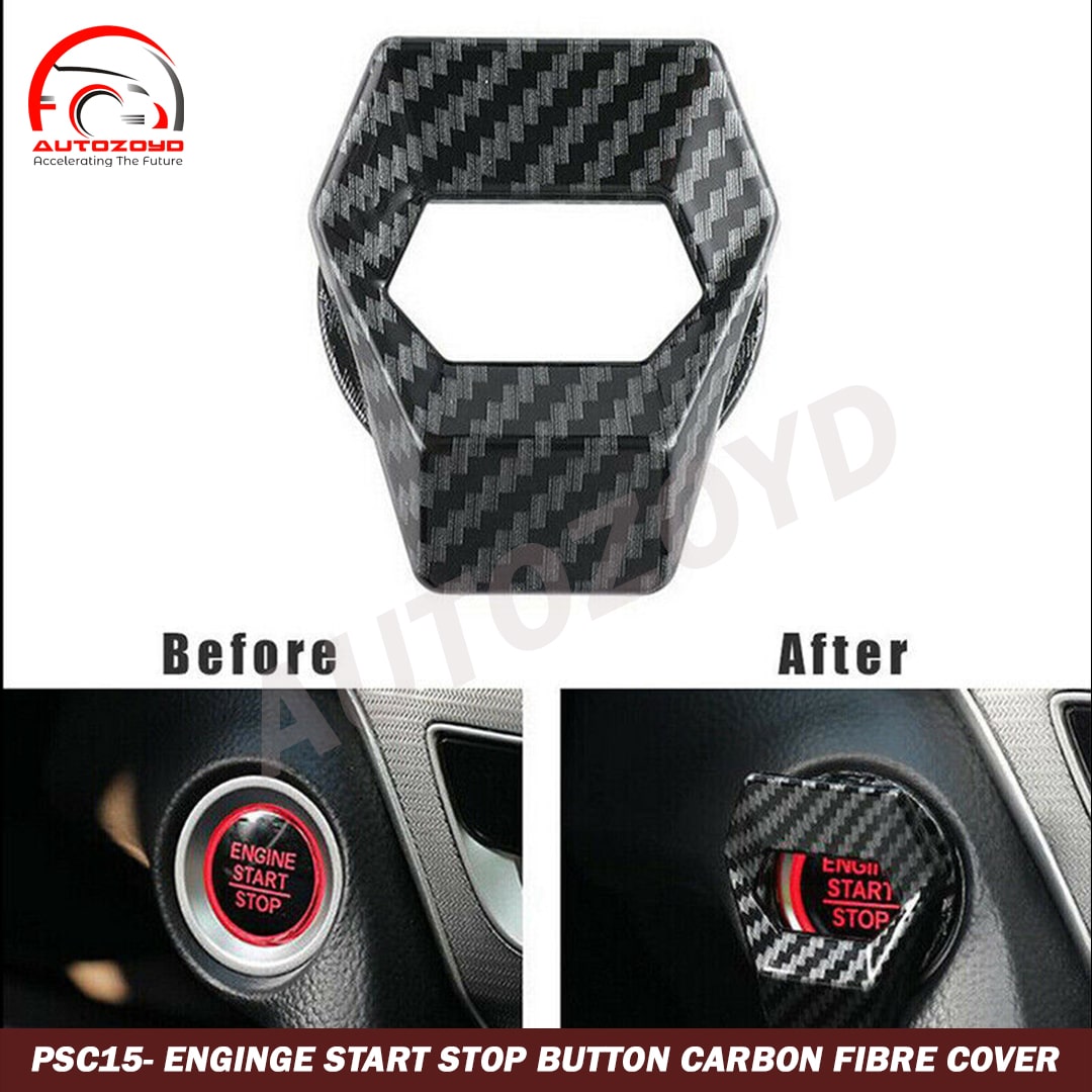 Engine Push Start Cover Carbon Fibre