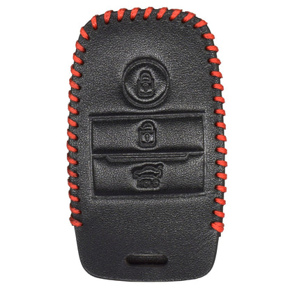 KIA Stonic Leather Red Stich Key Cover