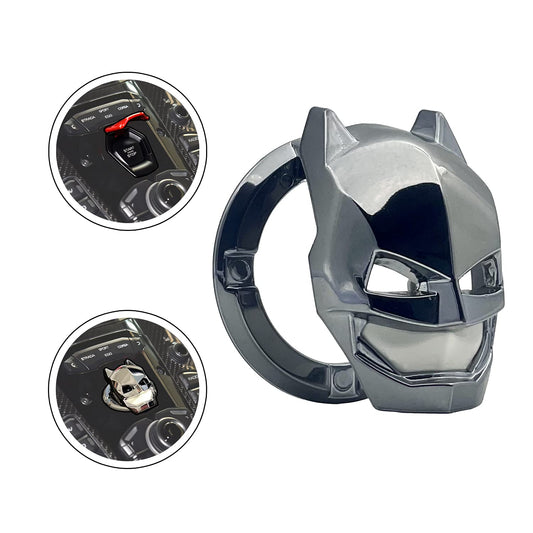 Batman Push Start Key Cover Black - Engine Start/Stop Push Button Cover