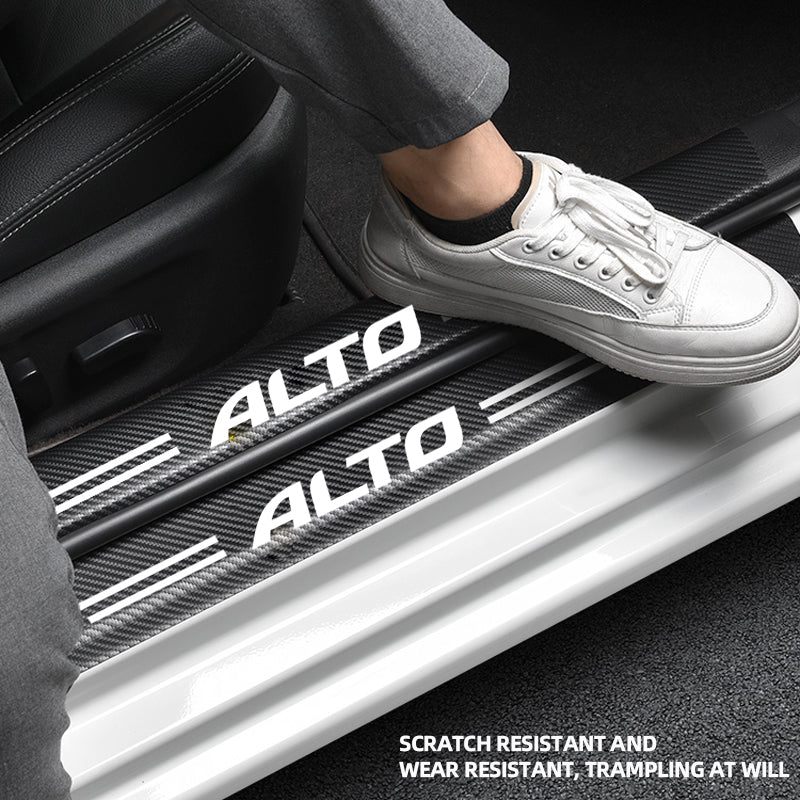 Suzuki Alto Carbon Fibre Door Sill Stickers