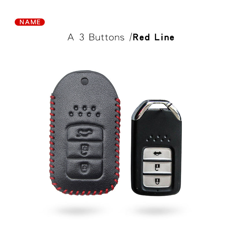 Honda Civic X Leather Red Stich Key Cover