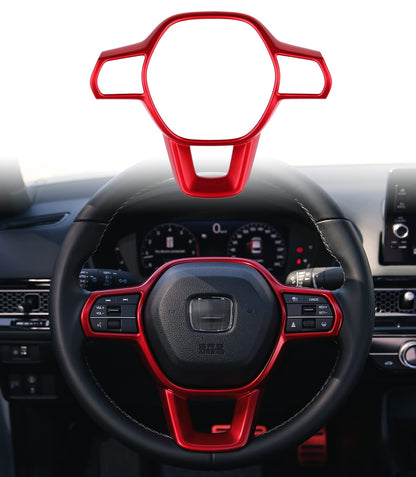 Honda Civic 2022 Steering Trim Red - Honda Civic X 2016,2017,2018,2019,2020,2021,2022(10th Generation)