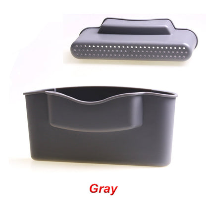 Car Organizer Seat Gap Filler Double Slot Cup Holder Grey