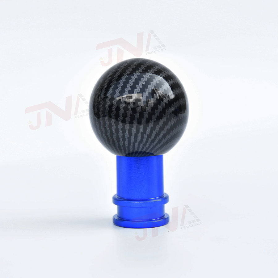 Gear Knob Metal Carbon Fibre Pattern Sphere Blue