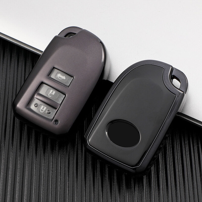 Toyota Yaris Black TPU Key Cover - Toyota Yaris 2020,2021,2022,2023 - Premium Quality Thermoplastic polyurethane TPU Car Key Shell Cover