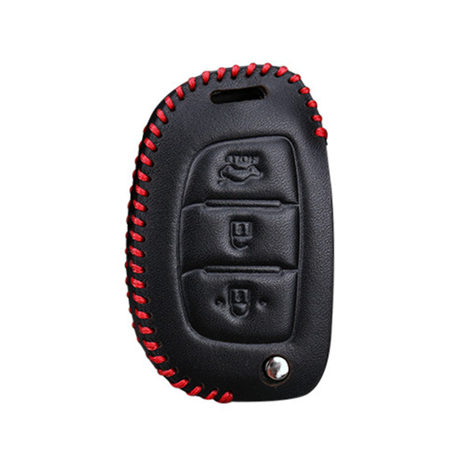 Hyundai Elantra Leather Red Stich Key Cover