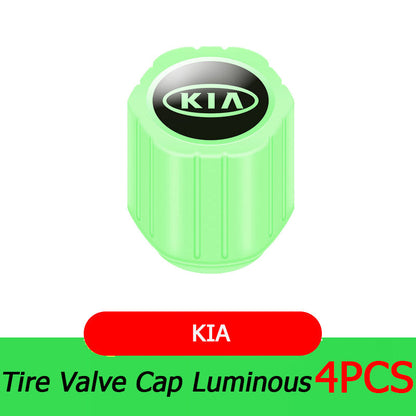 4pc Illuminous Neon Tyre Valve For KIA