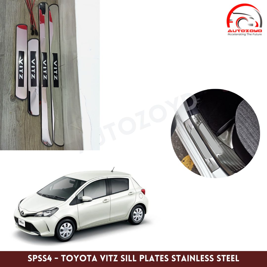 Toyota Vitz Sill Plates Stainless Steel