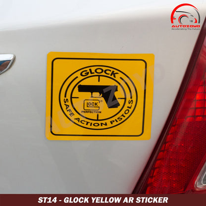 GLock Yellow AR Sticker