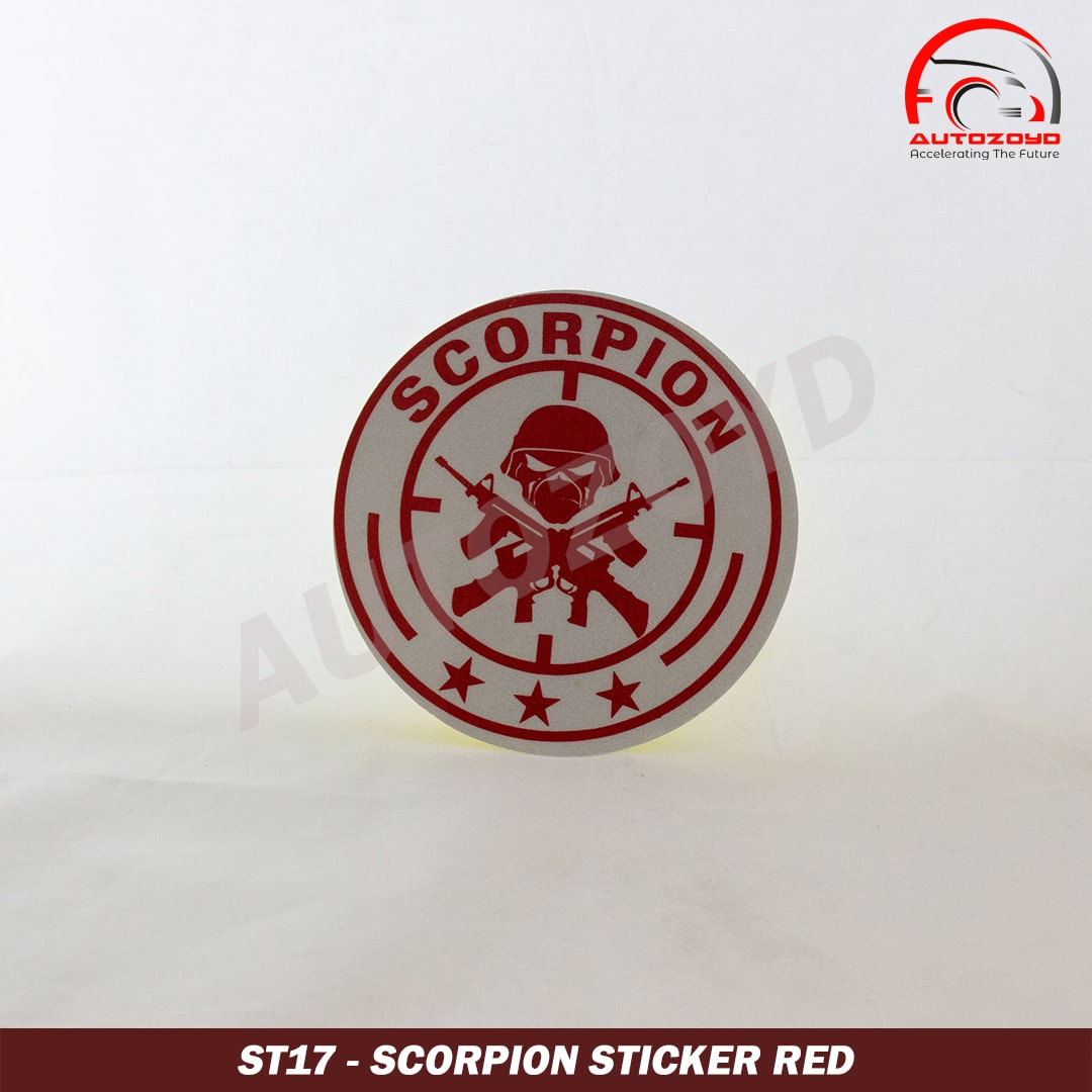 Scorpion Sticker Red