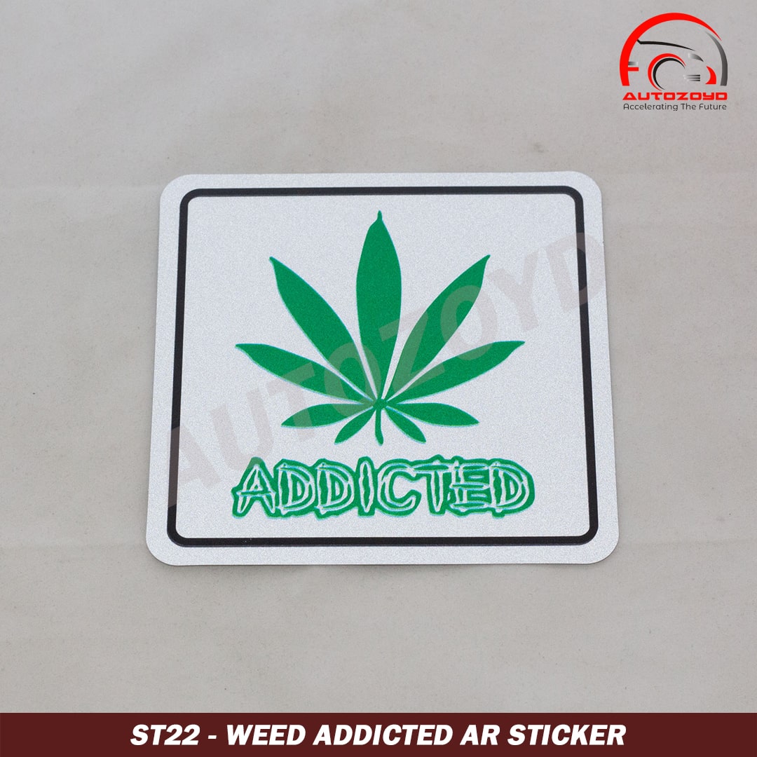 Weed Addicted AR Sticker