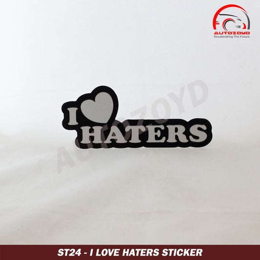 Love/I Love Haters Sticker