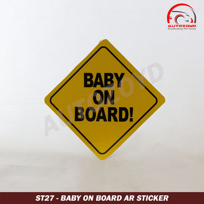 Baby On Board AR Sticker