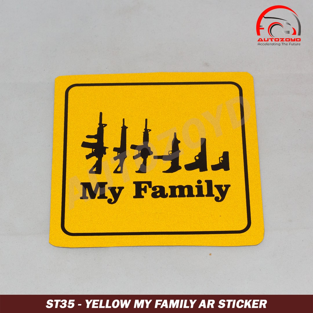 Yellow My Family AR Sticker