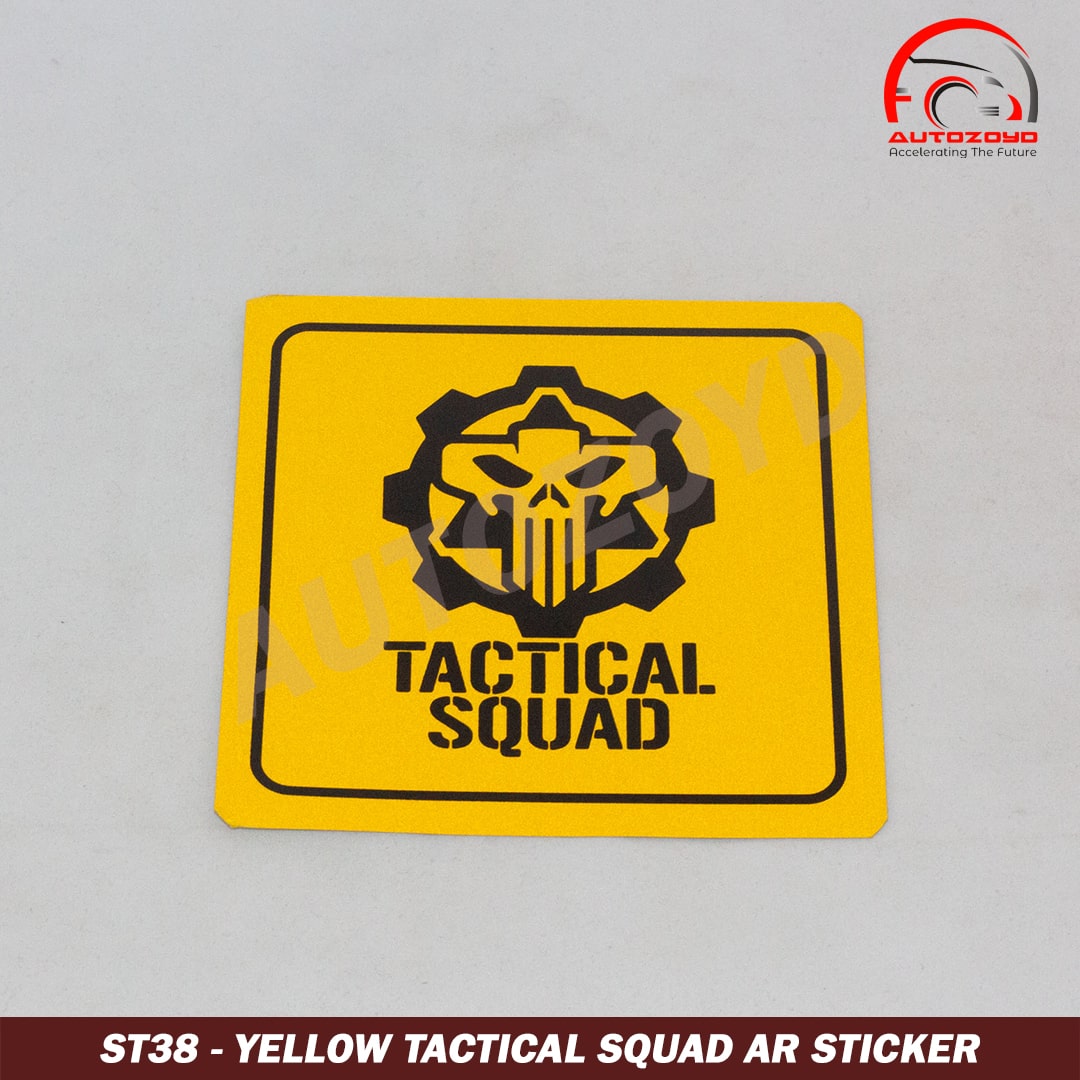 Yellow Tactical Squad AR Sticker