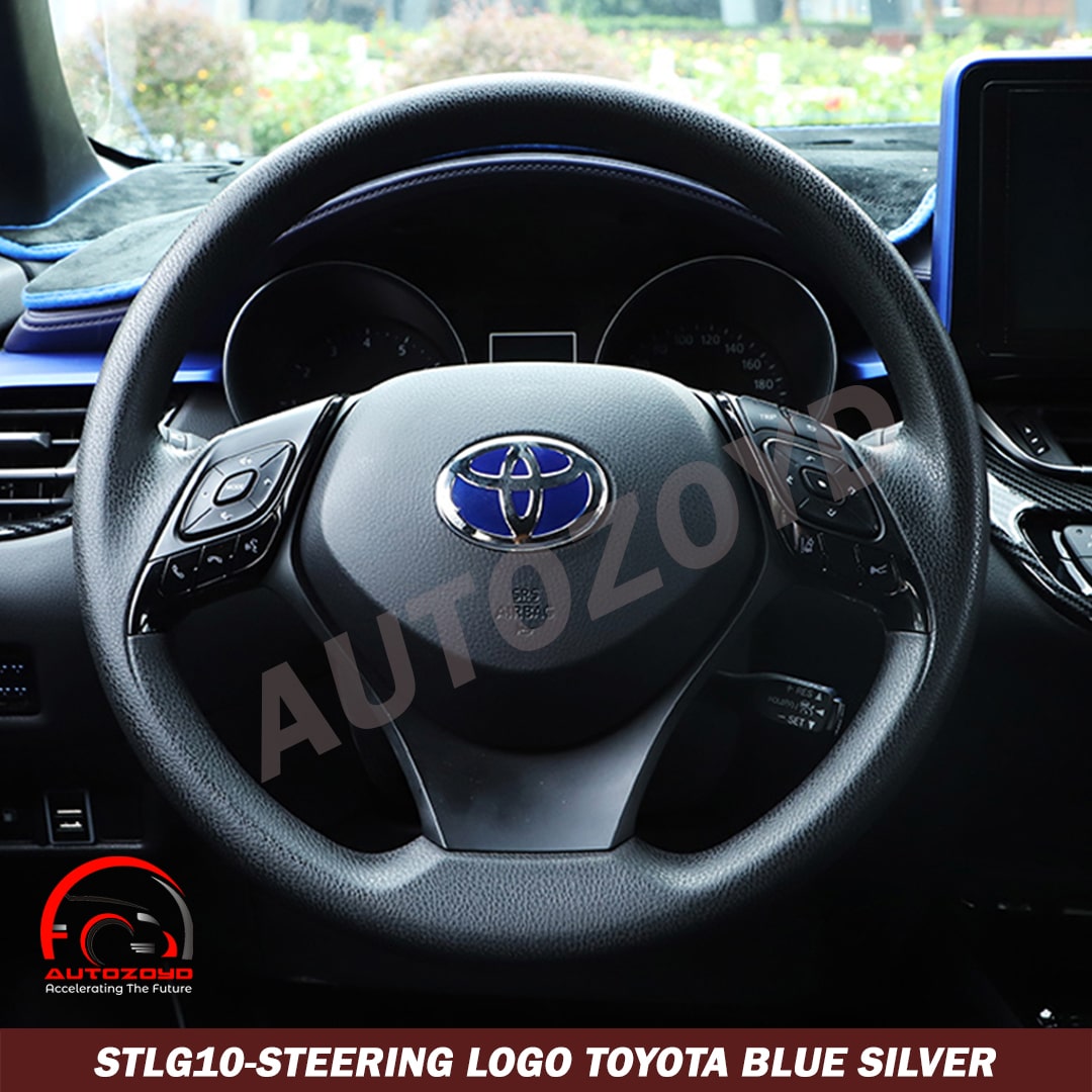 Steering Logo Toyota Blue Silver