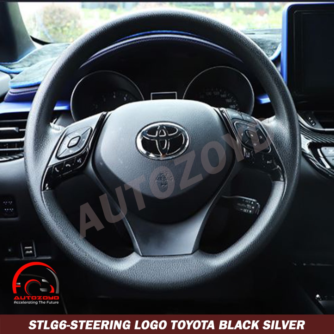 Steering Logo Toyota Black Silver