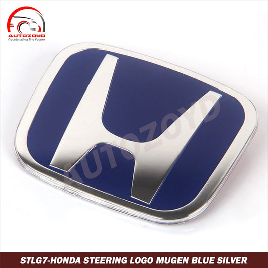 Honda Steering logo Mugen Blue Silver