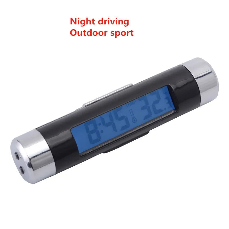 2in1 Universal Digital Clock and Thermometer For Car AC Vent