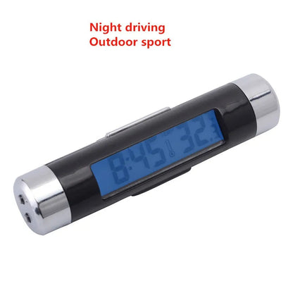 2in1 Universal Digital Clock and Thermometer For Car AC Vent