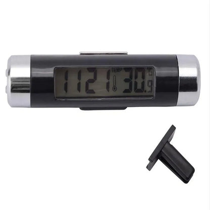 2in1 Universal Digital Clock and Thermometer For Car AC Vent