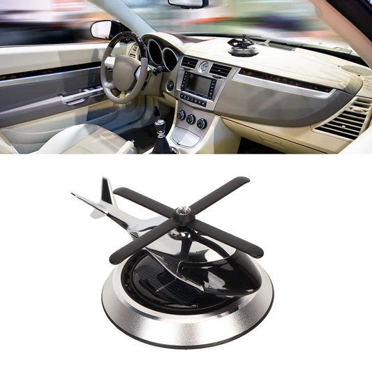 Car Dashboard Perfume Decoration Helicopter Style Solar Charged