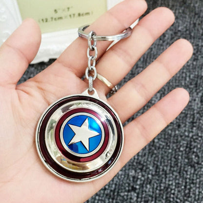 Captain America Keychain-Keyholder-Keyring Silver