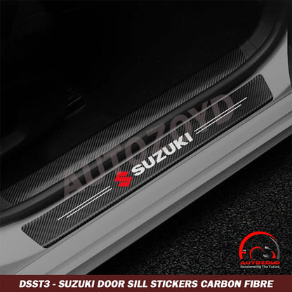 Suzuki Door Sill Stickers Carbon Fibre