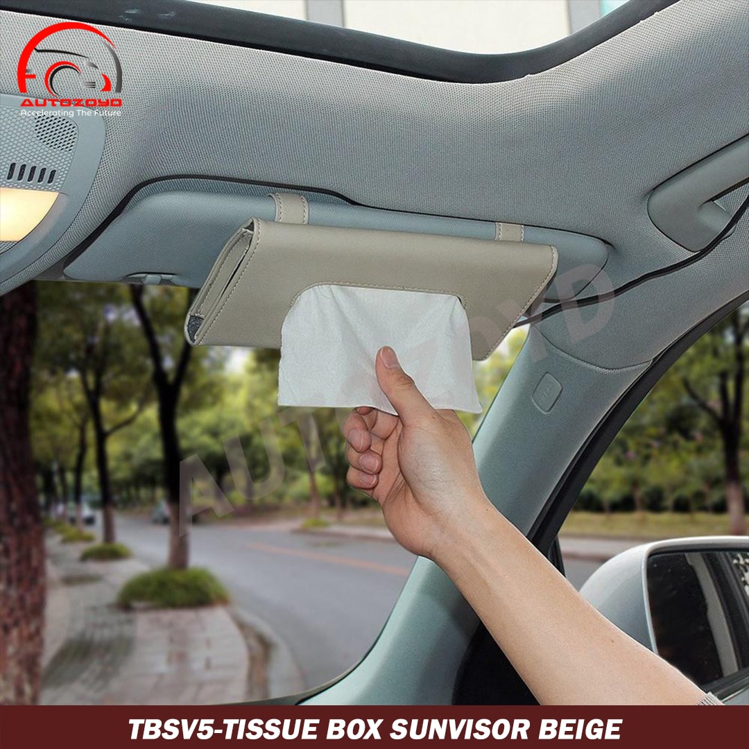 Tissue Box Sunvisor Beige