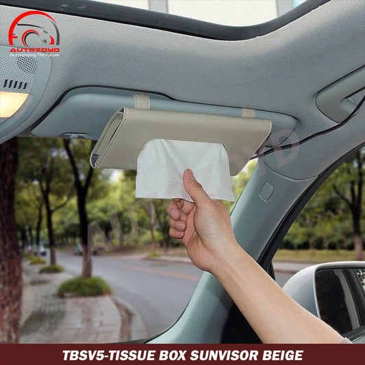 Tissue Box Sunvisor Beige