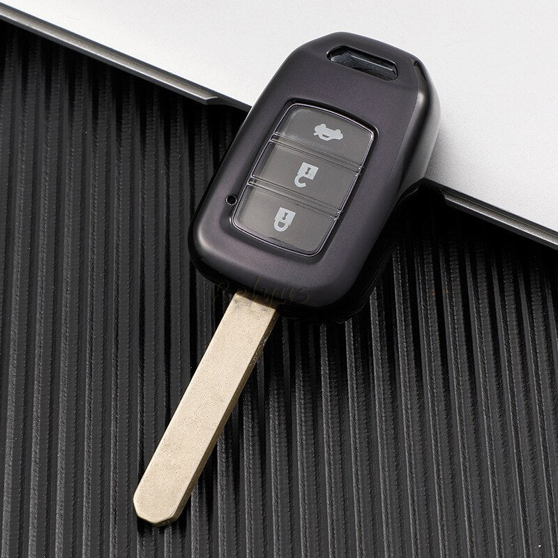 Honda City 22 Black TPU key cover - Honda City 2022,2023(6th Generation) - Premium Quality Thermoplastic polyurethane TPU Car Key Shell Cover