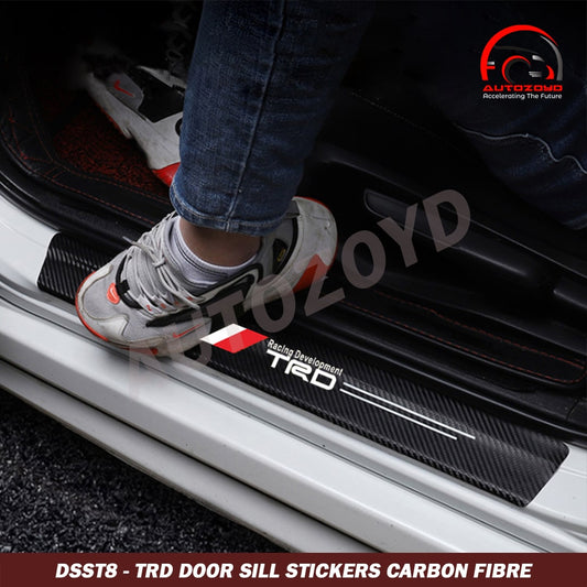 TRD Door Sill Stickers Carbon Fibre