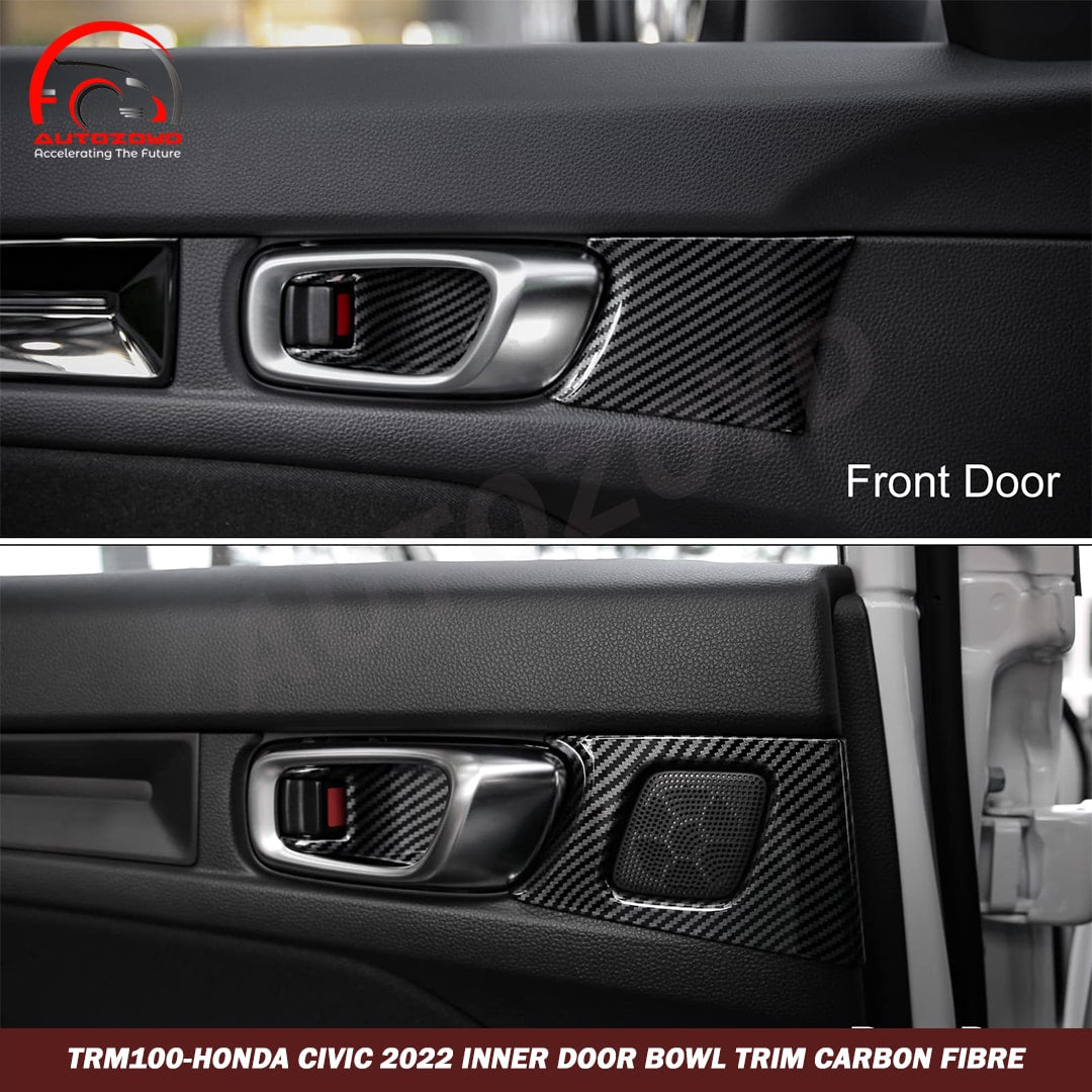 Honda Civic 2022 Inner Door Bowl Trim Carbon Fibre