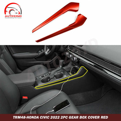 Honda Civic 2022 2pc Gear Box Cover Red