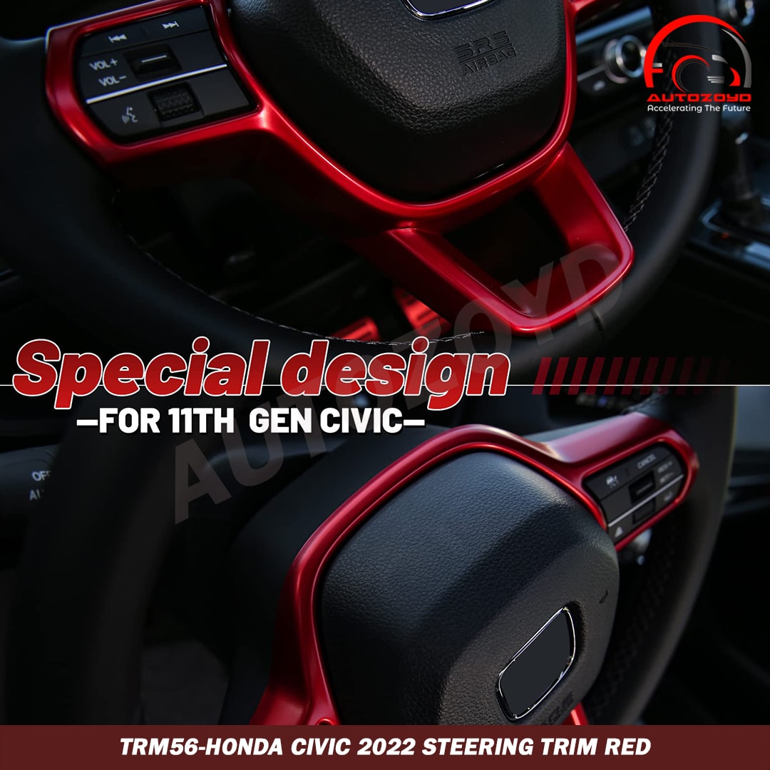 Honda Civic 2022 Steering Trim Red