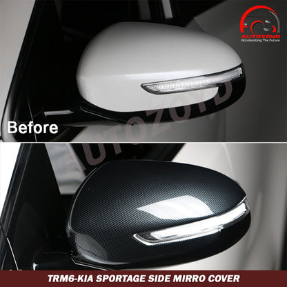 KIA Sportage Side Mirror Cover Carbon