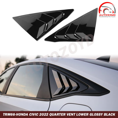 Honda Civic 2022 Quarter Vent Lower Glossy Black