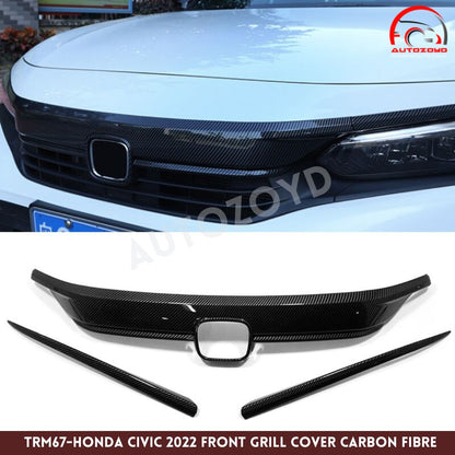 Honda Civic 2022 Front Grill Cover Carbon Fibre